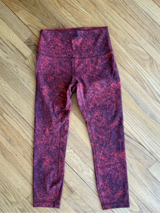 lululemon athletica Pants - Lululemon Fast & Free High Rise Crop 23" Size 6 Crushed Marble Print Leggings